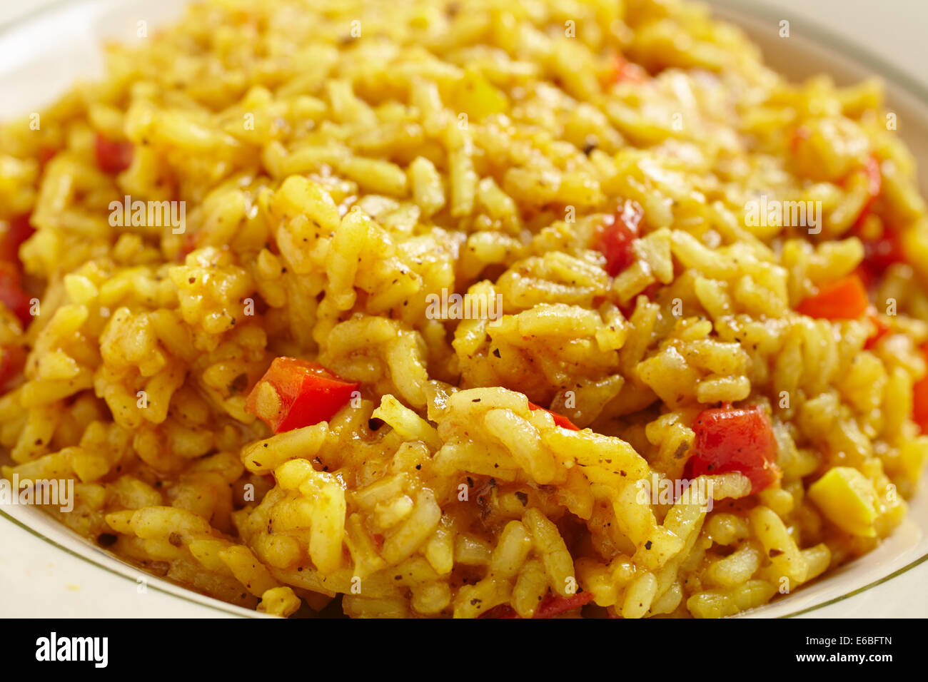 Spanish Rice - Traditional cooking from the American Southwest Stock Photo