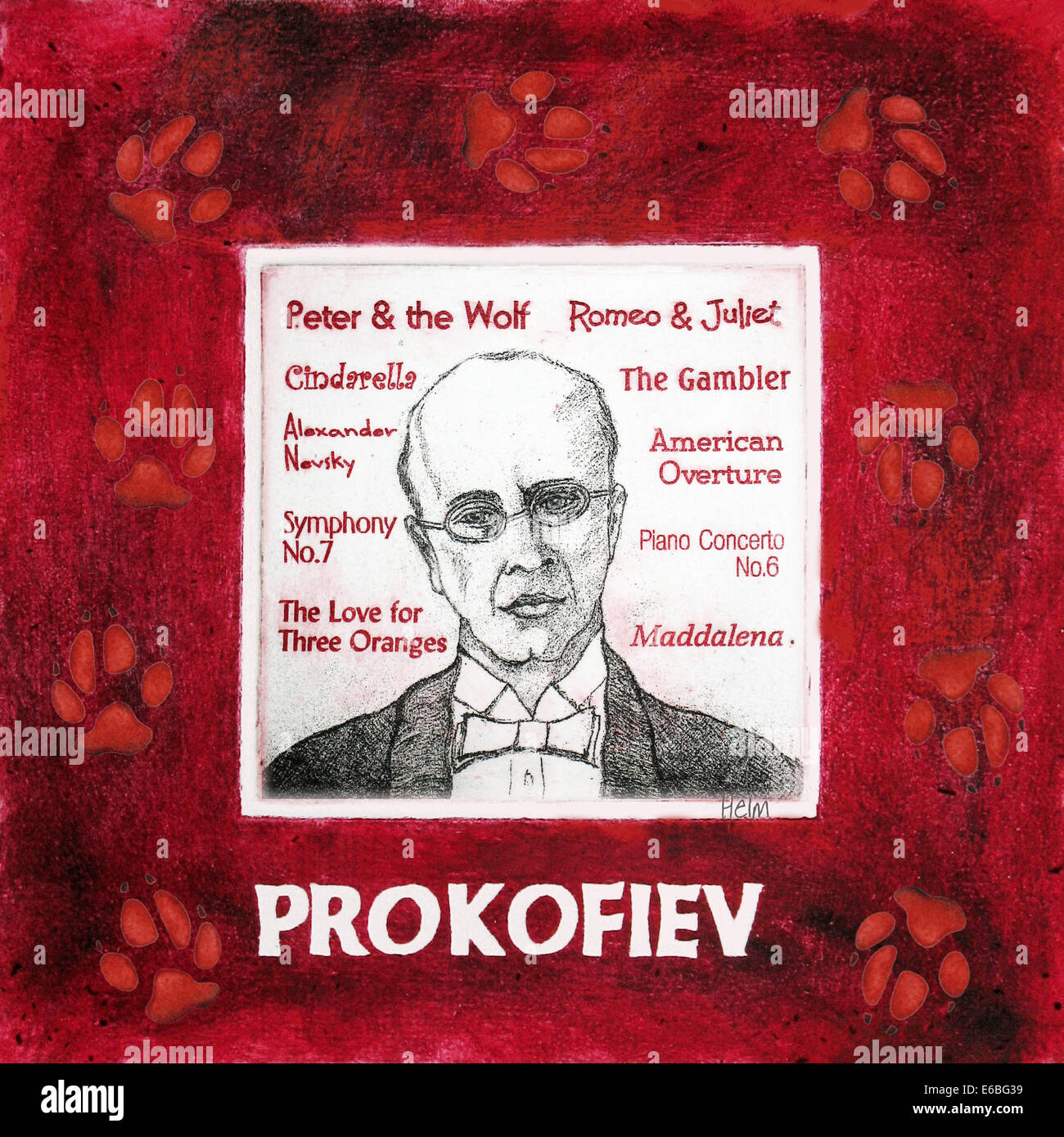 Prokofiev, Russian composer, 1891 - 1953 Stock Photo
