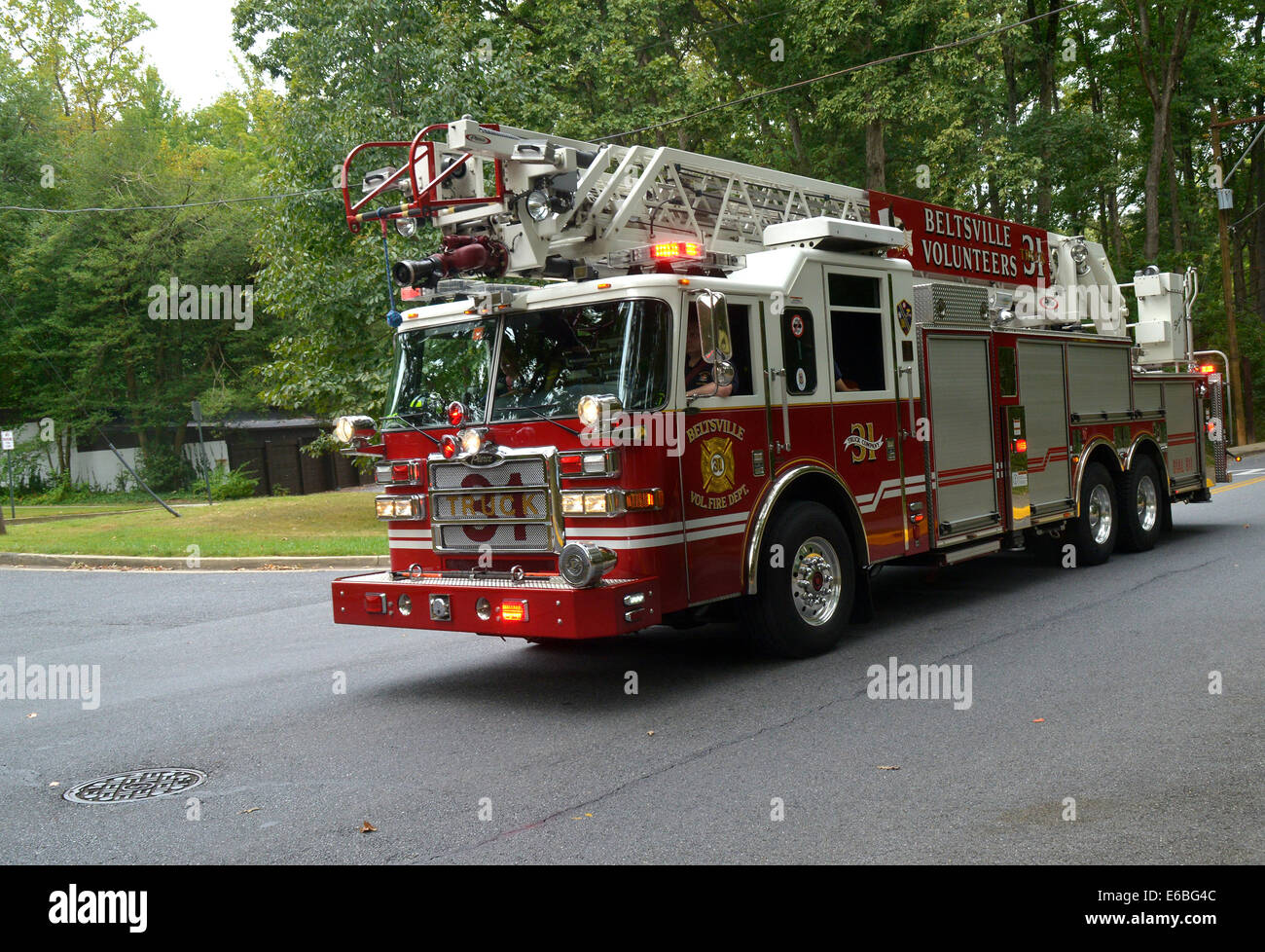 Ladder unit from Beltsville Volunteer Fire Department Stock Photo Alamy