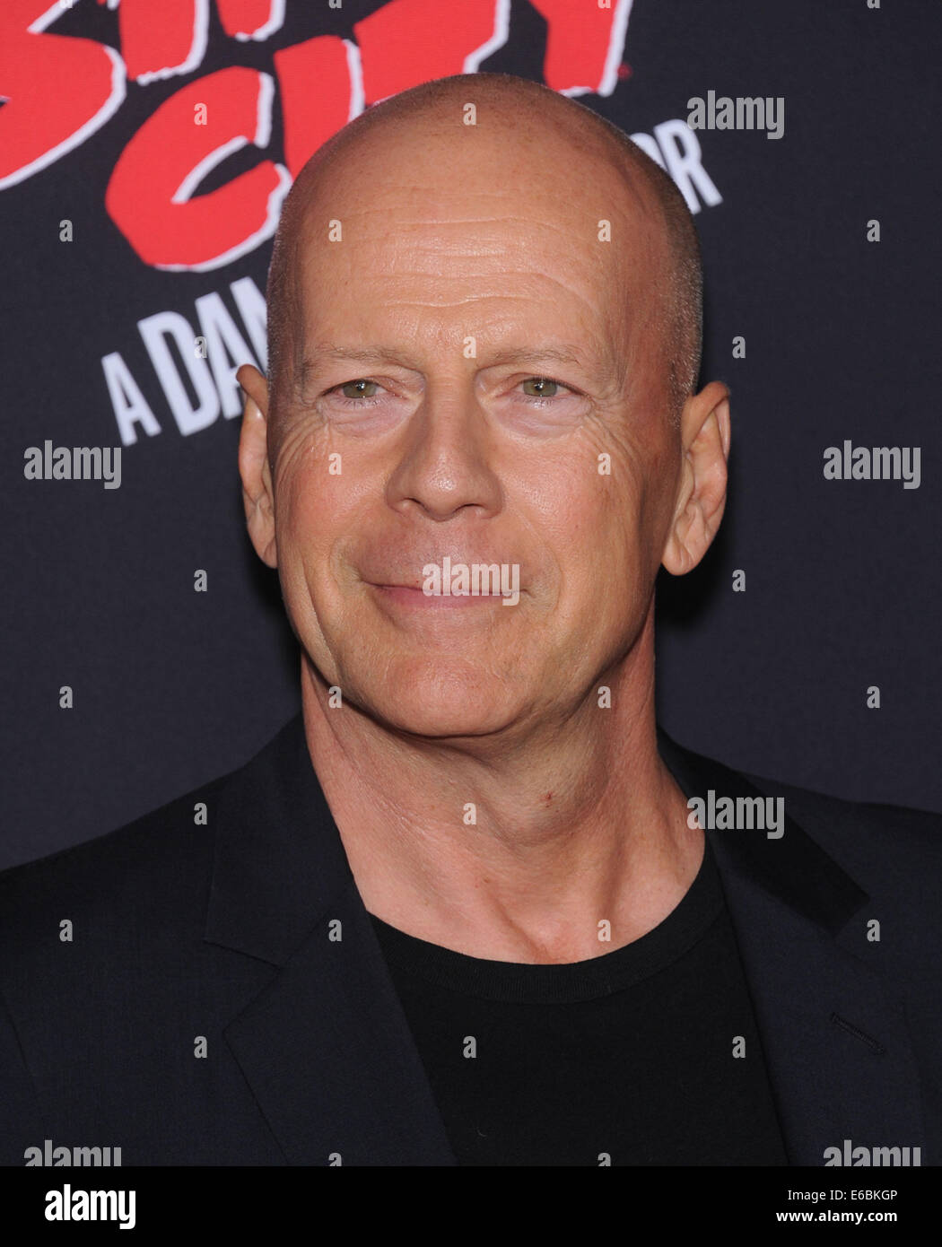 Hollywood, California, USA. 19th Aug, 2014. Bruce Willis arrives for the premiere of the film ''Sin City: A Dame To Kill For'' at the Chinese theater. Credit:  Lisa O'Connor/ZUMA Wire/Alamy Live News Stock Photo