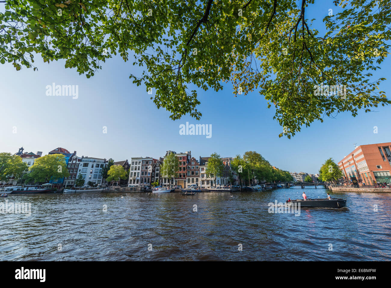 Sailing on the Amstel Stock Photo
