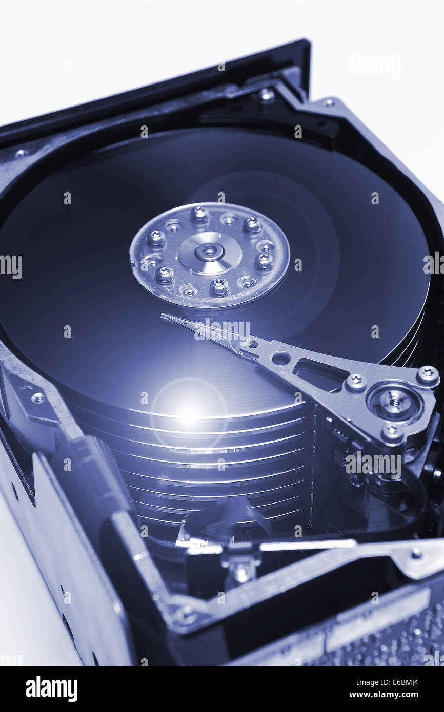 Computer Hard Drive Disc Platter Stock Photo Alamy