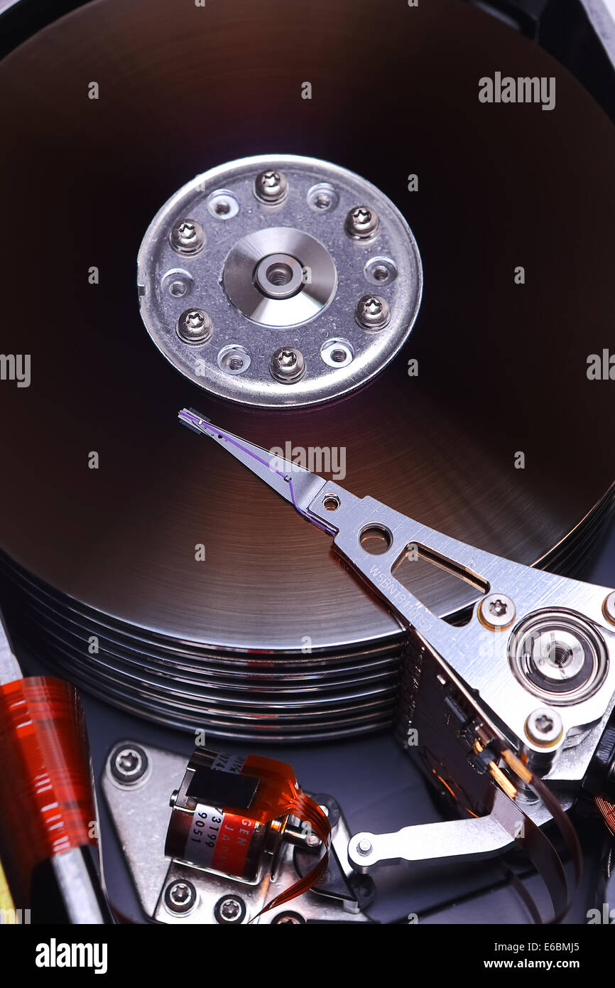 Computer Hard Drive Disc Platter Stock Photo Alamy