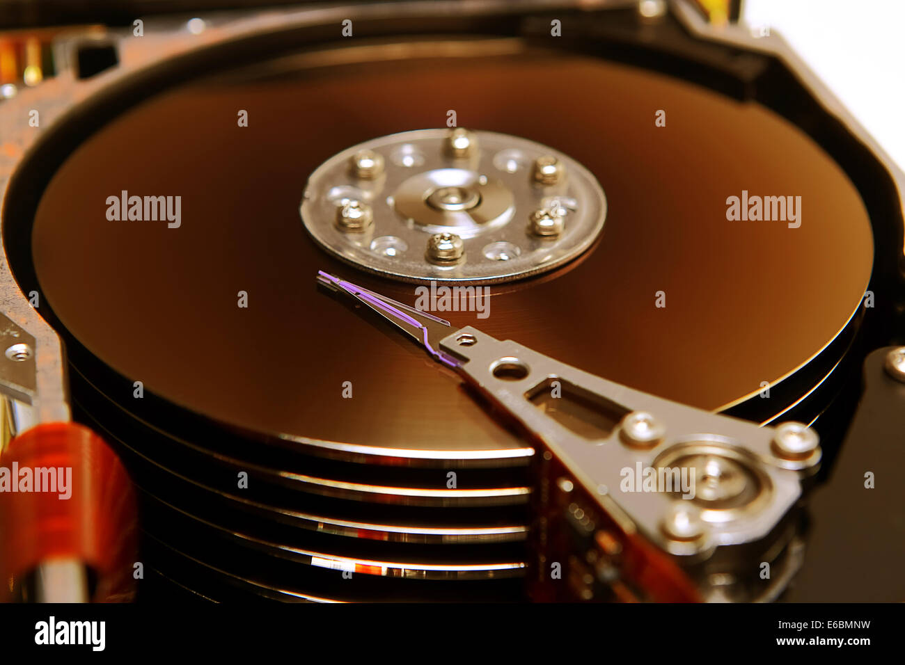 Computer Hard Drive Disc Platter Stock Photo