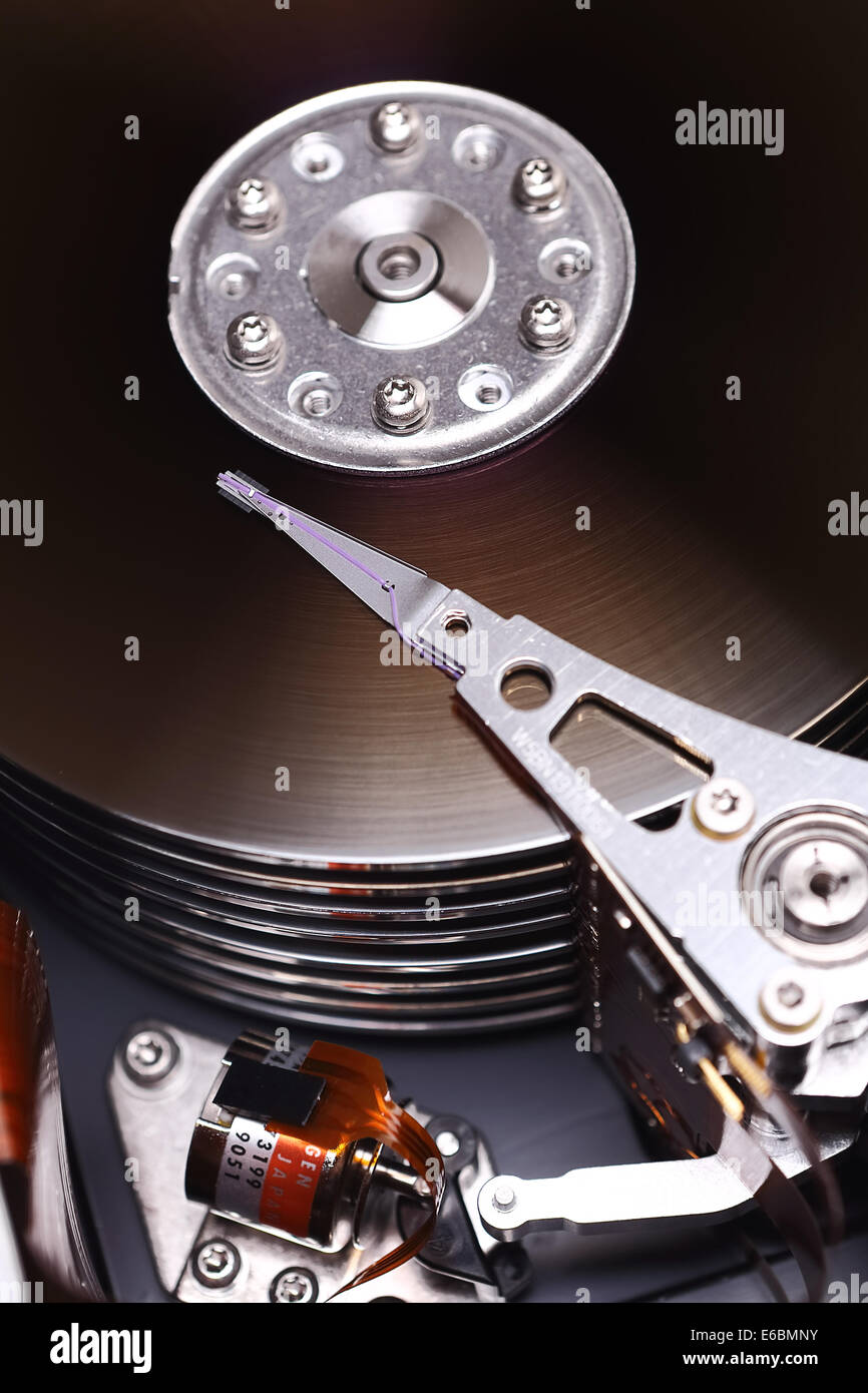 Computer Hard Drive Disc Platter Stock Photo Alamy