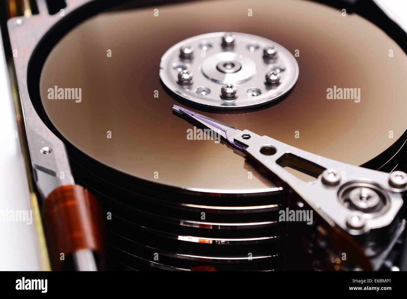 Computer Hard Drive Disc Platter Stock Photo