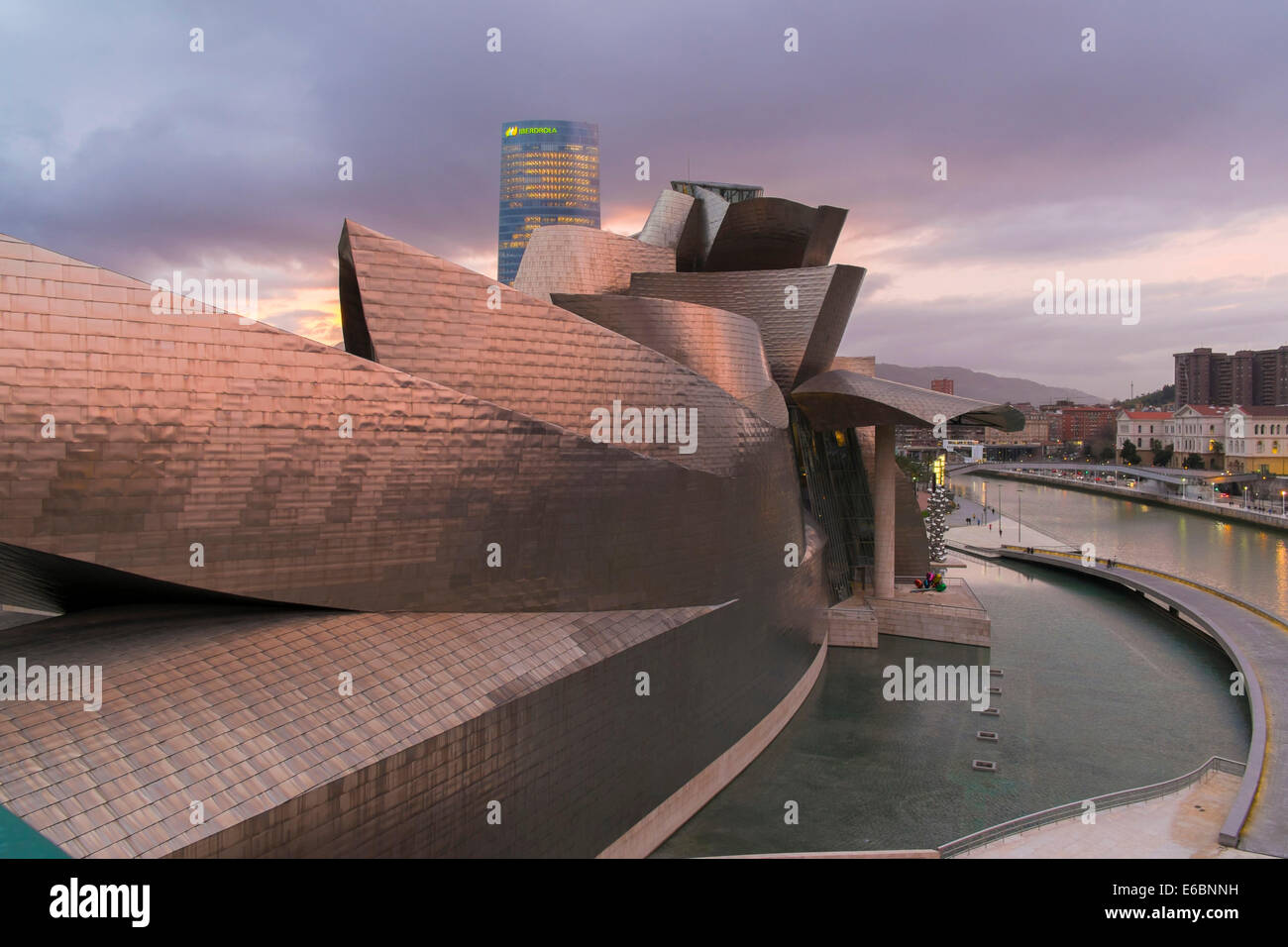 The Guggenheim Museum, designed by Frank Gehry, Bilbao, Vizcaya Province, Basque Country, Spain Stock Photo