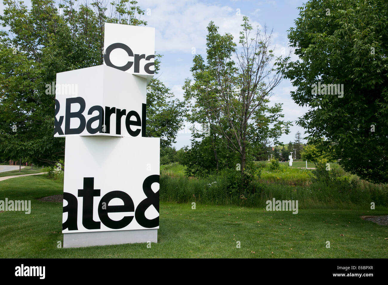 The headquarters of Euromarket Designs, Inc.., also known as Crate & Barrel, in Northbrook, Illinois. Stock Photo