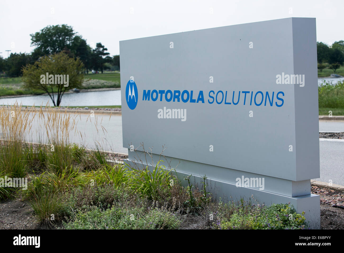 The headquarters of Motorola Solutions in Schaumburg, Illinois. Stock Photo