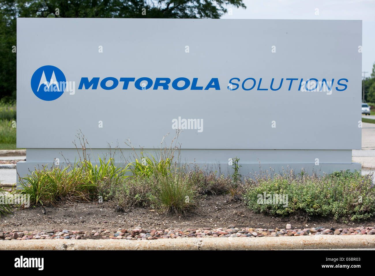 The headquarters of Motorola Solutions in Schaumburg, Illinois. Stock Photo