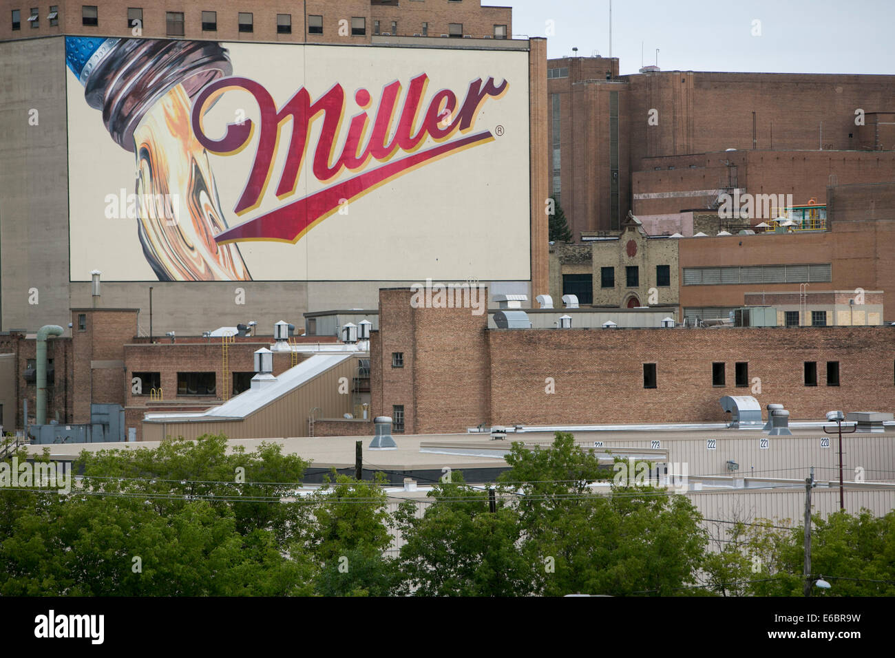 The MillerCoors brewery in Milwaukee, Wisconsin. Stock Photo