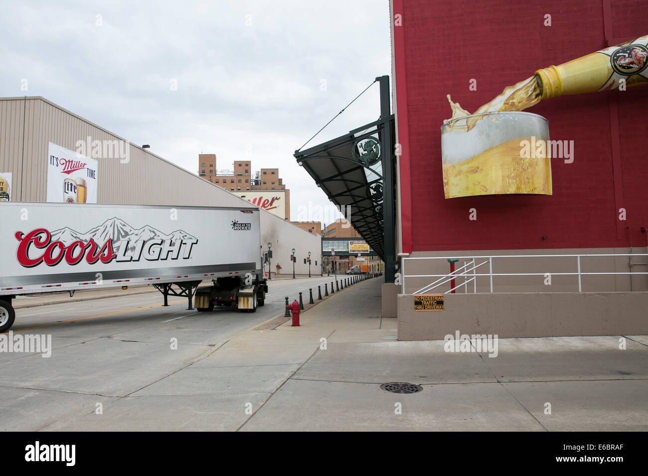 The MillerCoors brewery in Milwaukee, Wisconsin. Stock Photo