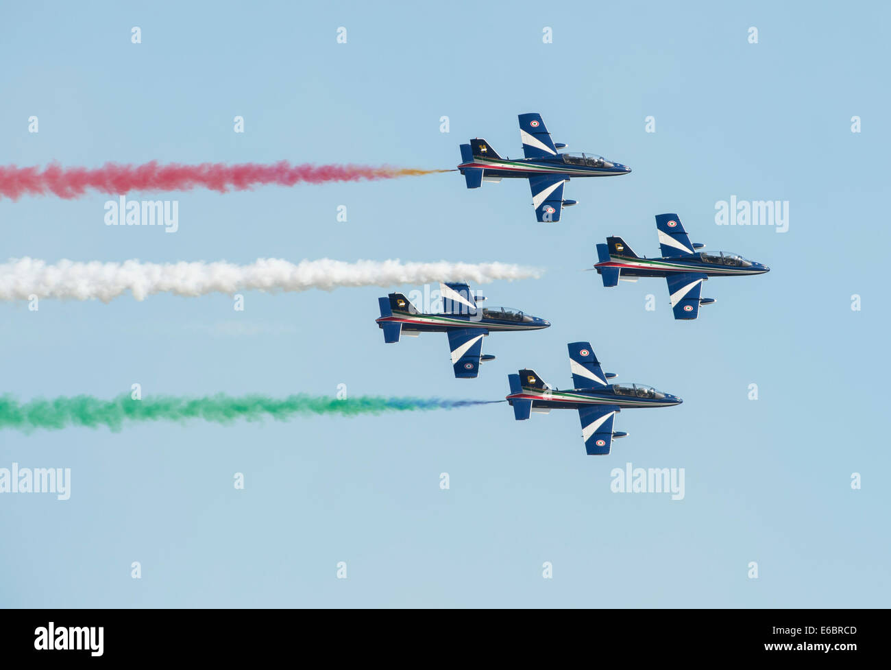 Royal International Air Tattoo 2014, display Italian Air Force Freece Tricolori Stock Photo