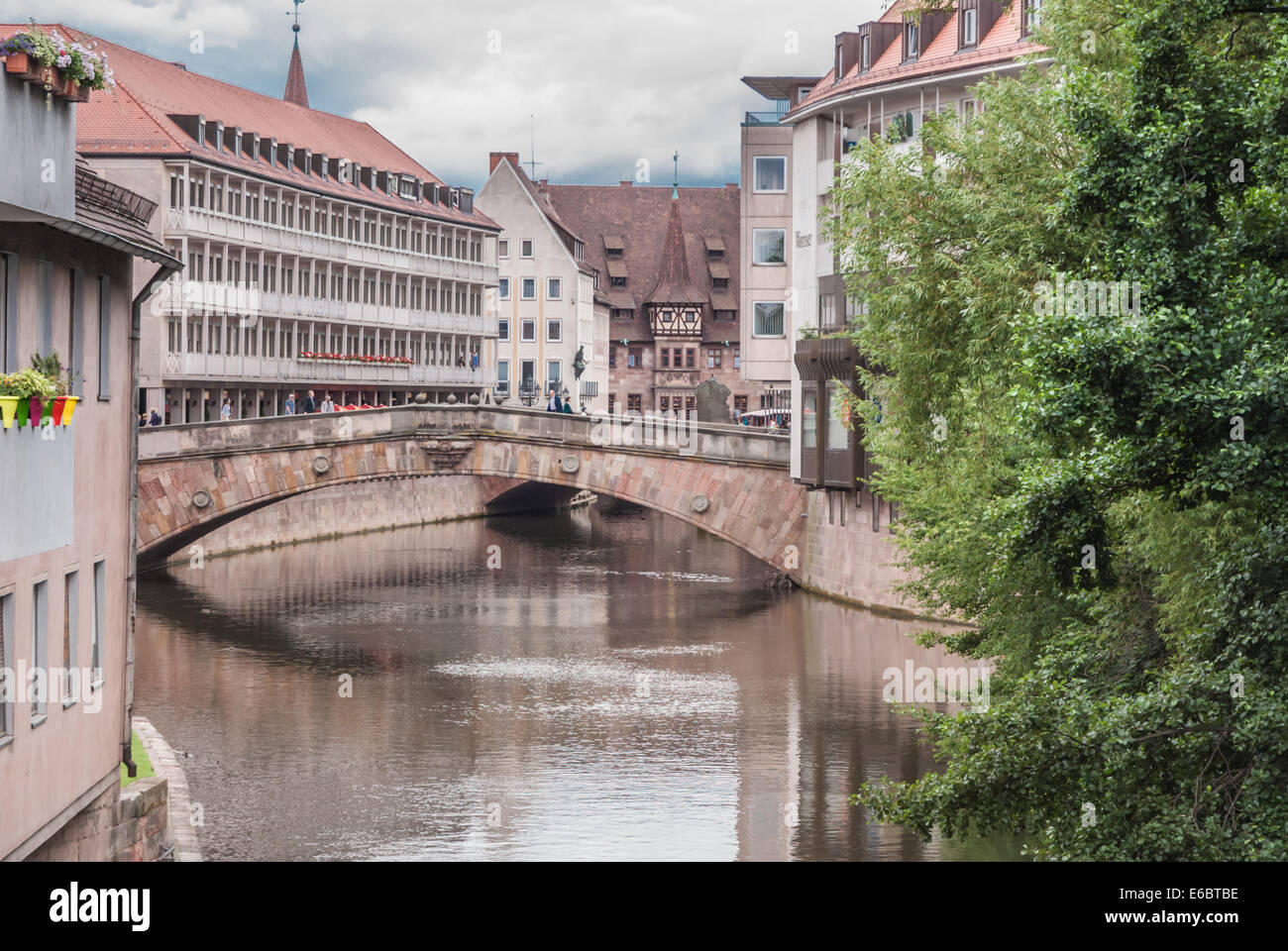 Fleisch Bridge, Nuremberg Stock Photo