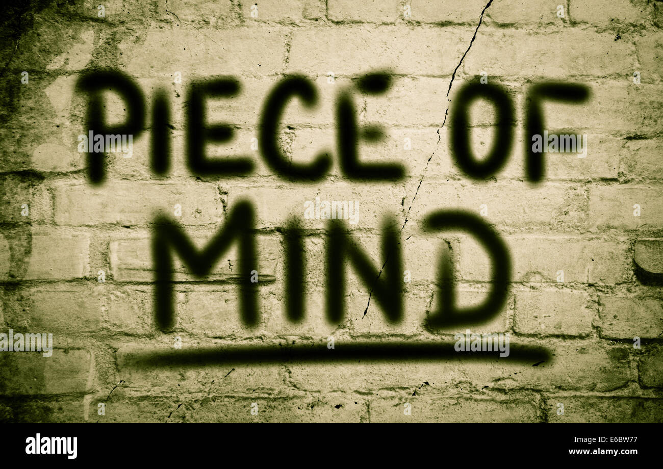 Piece Of Mind Concept Stock Photo Alamy