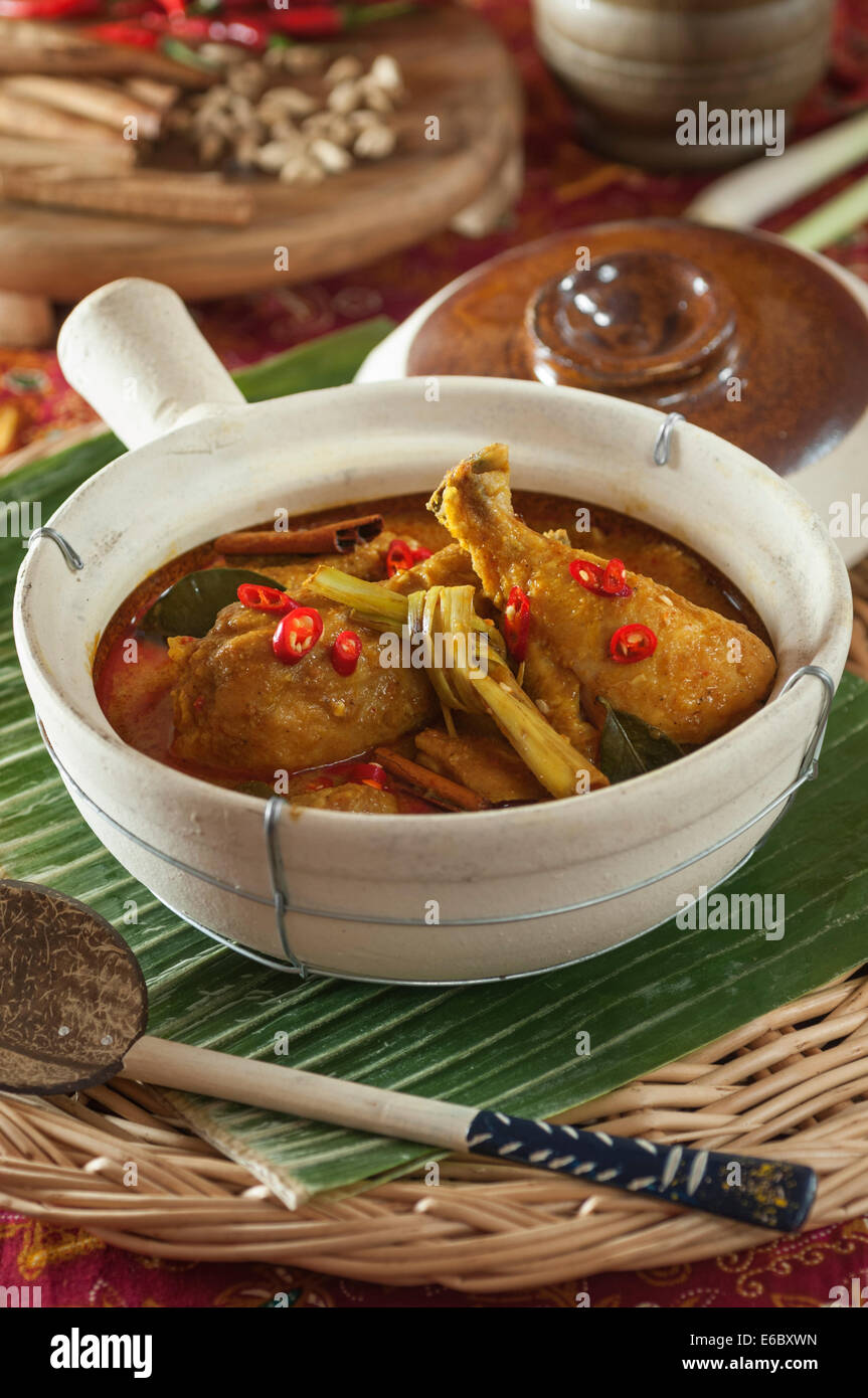 Gulai ayam. Indonesian chicken curry. Food Indonesia Stock Photo - Alamy