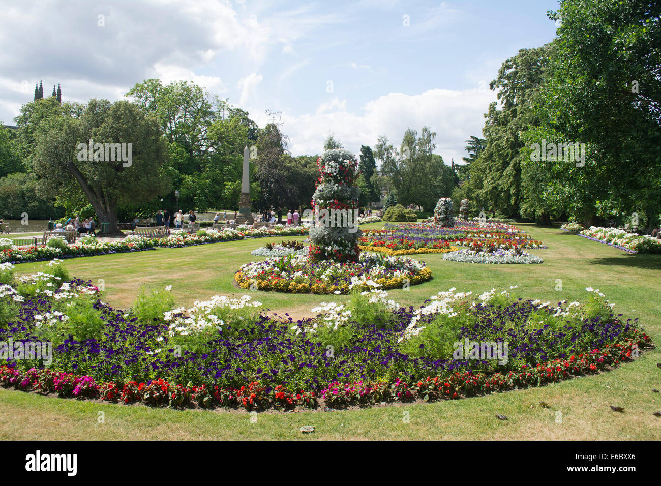 Floral display at the Jephson Gardens, formal gardens in Royal