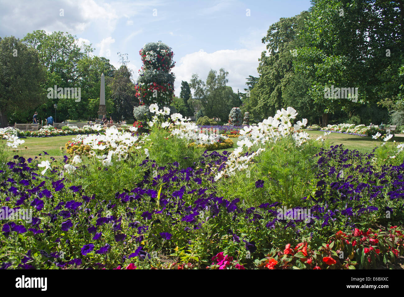 Floral display at the Jephson Gardens, formal gardens in Royal