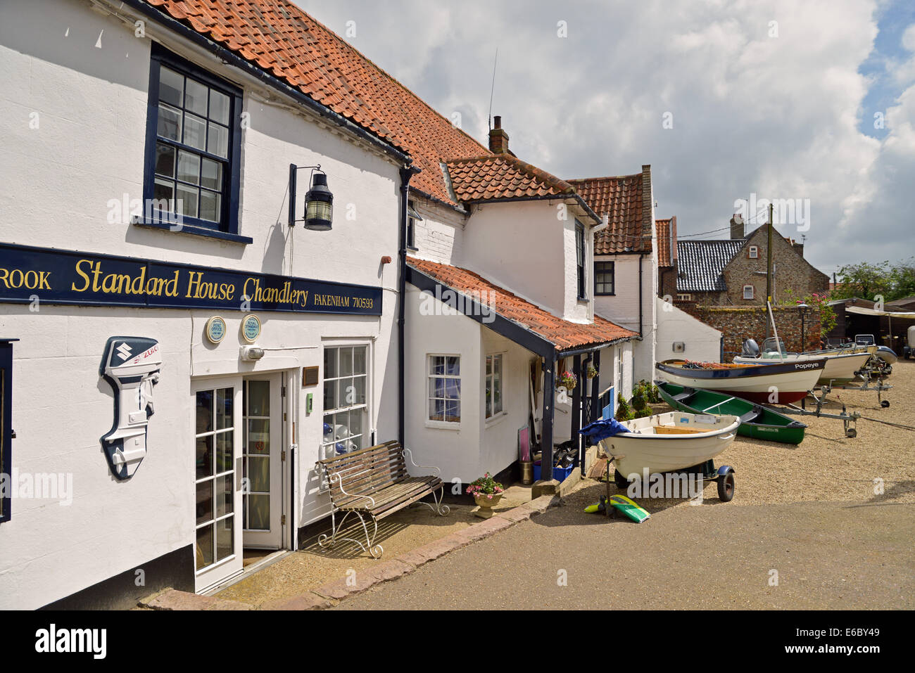 Boatyard in Wells Next the sea Norfolk United Kingdom Stock Photo