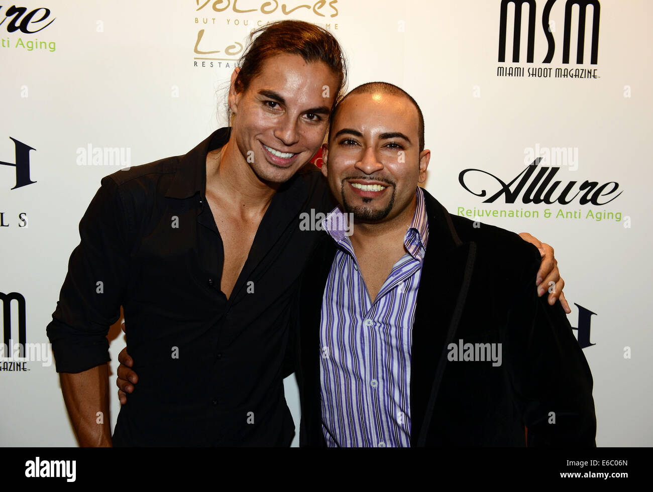 MSM (Miami Shoot Magazine) debut cover release party held at DOLORES but you can call me LOLITA restaurant and lounge - Arrivals  Featuring: Julio Iglesias Jr Where: Miami, Florida, United States When: 01 Feb 2014 Stock Photo
