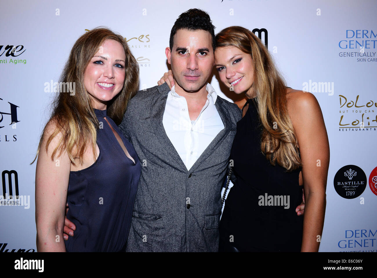 MSM (Miami Shoot Magazine) debut cover release party held at DOLORES but you can call me LOLITA restaurant and lounge - Arrivals  Featuring: Jessica Stealens,Angel Rocco,Charisse Verhaert Where: Miami, Florida, United States When: 01 Feb 2014 Stock Photo