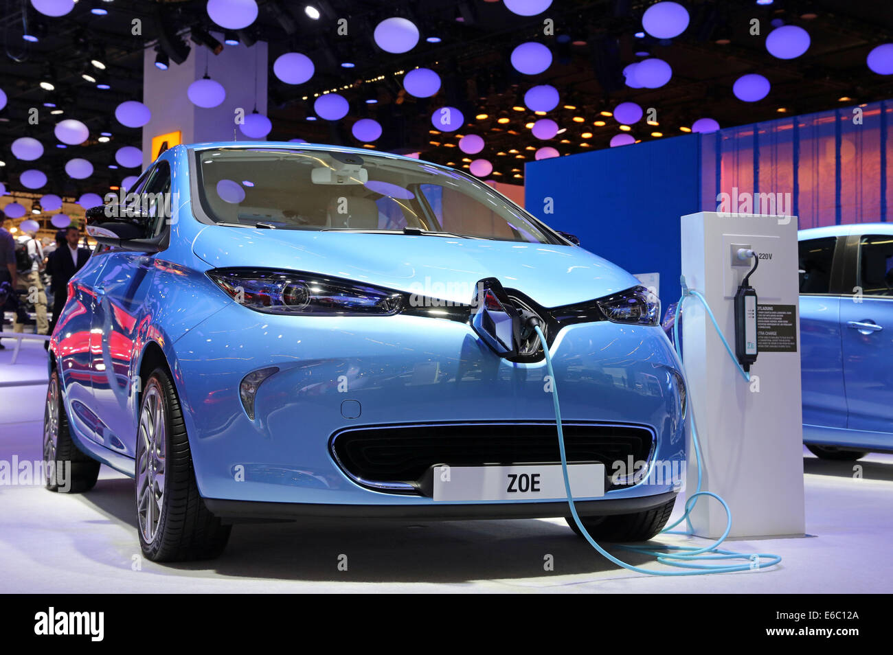 battery charger, charging cable and plug to a Renault ZOE at the 65th  International Motor Show IAA 2013 in Frankfurt/Germany Stock Photo - Alamy