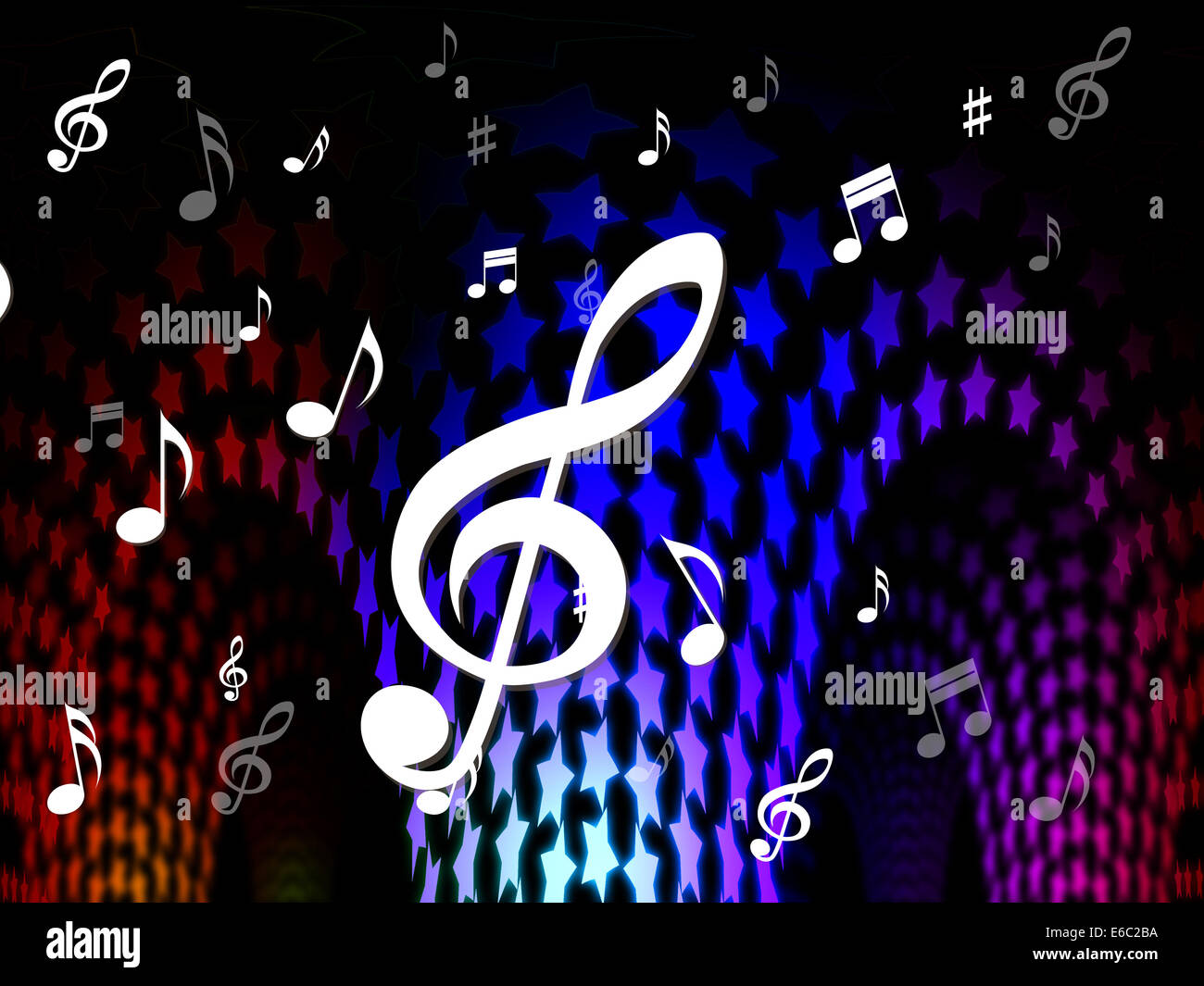 Notes Music Meaning Bass Clef And Audio Stock Photo Alamy