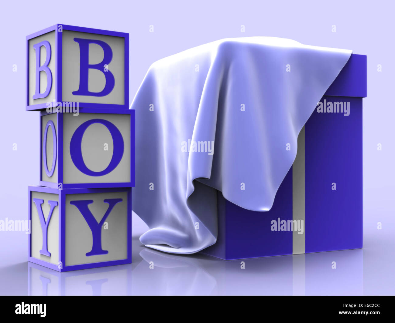 Baby Boy Meaning Gift Box And Infant Stock Photo Alamy