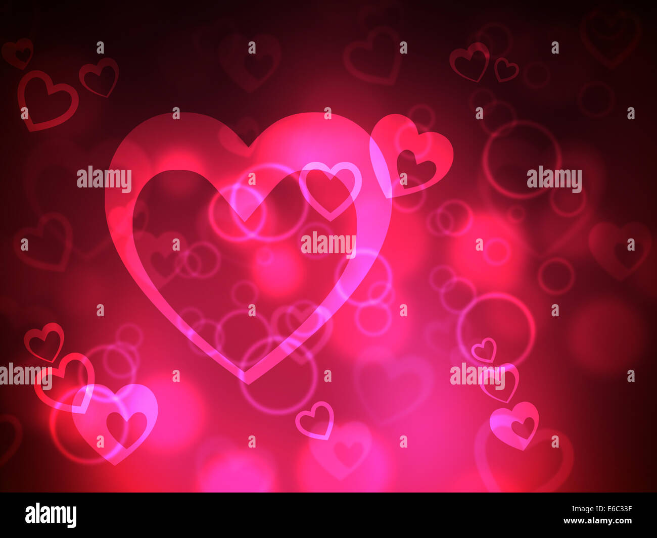 Background Bokeh Indicating Valentine Day And Hearts Stock Photo - Alamy