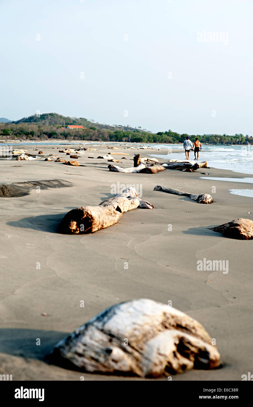 Beautiful coastal landscape with continuous stretch of sand and sea for miles. Near Cartagena, Colombia, South America Stock Photo