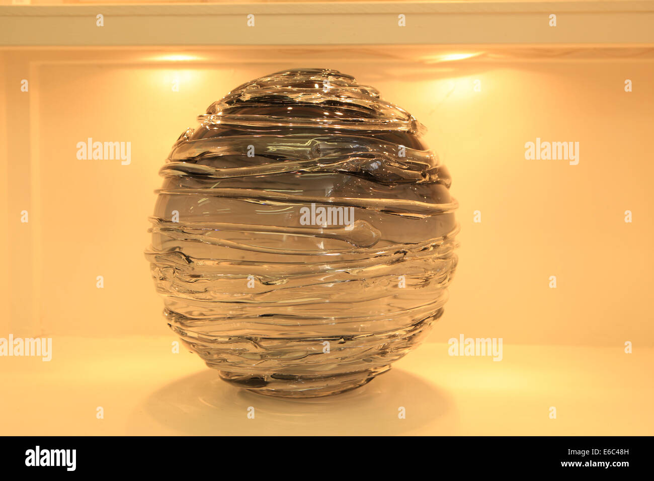 Colin Hawkins Blowing Glass at Cirencester Stock Photo Alamy