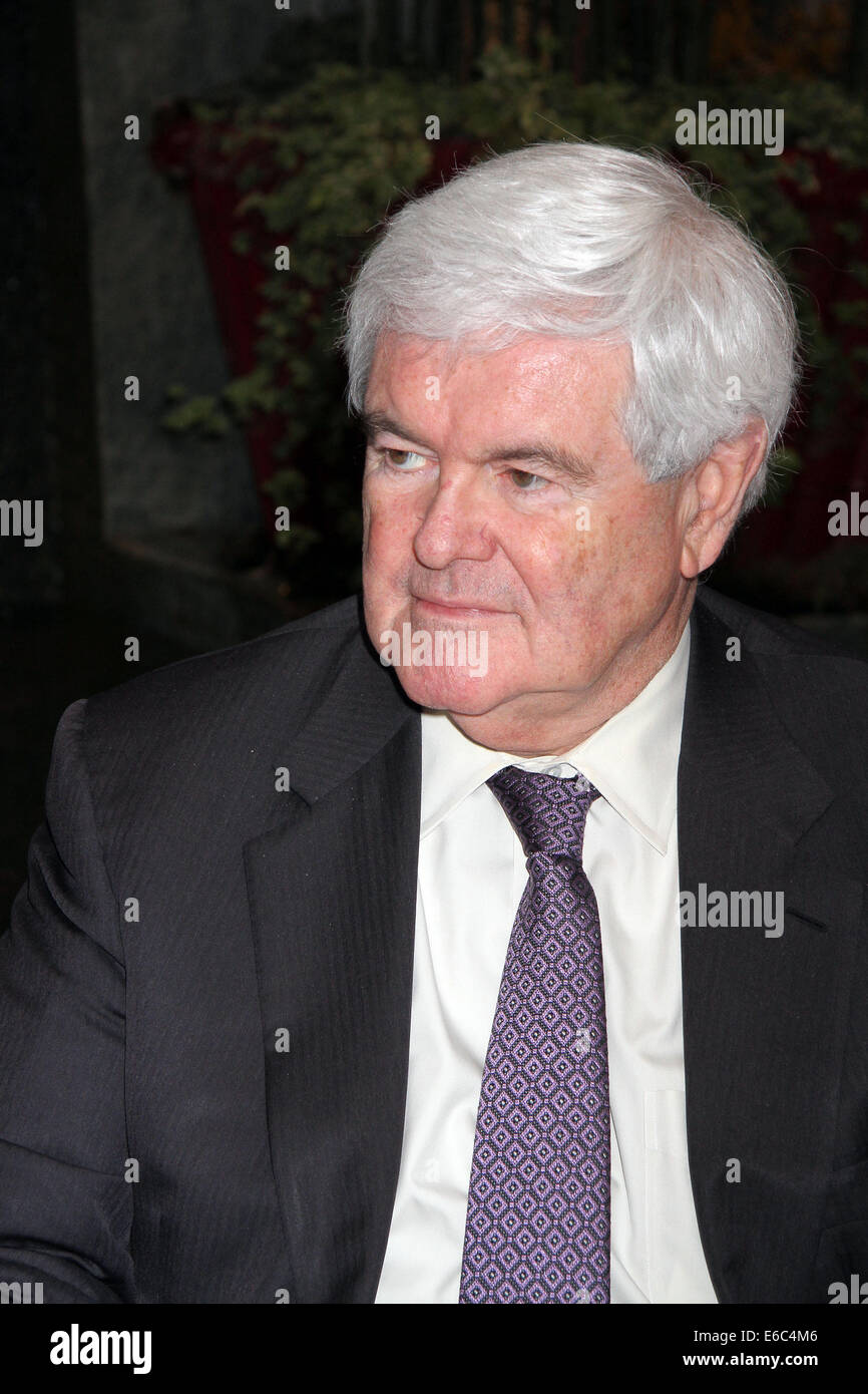 Newt & Calista Gingrich Sign Their Newest Books "Breakout" And "Yankee Doodle Dandy"  at The Palazzo Hotel & Casino In Las Vegas, NV On 2/4/14  Featuring: Newt Gingrich Where: Las Vegas, Nevada, United States When: 05 Feb 2014 Stock Photo