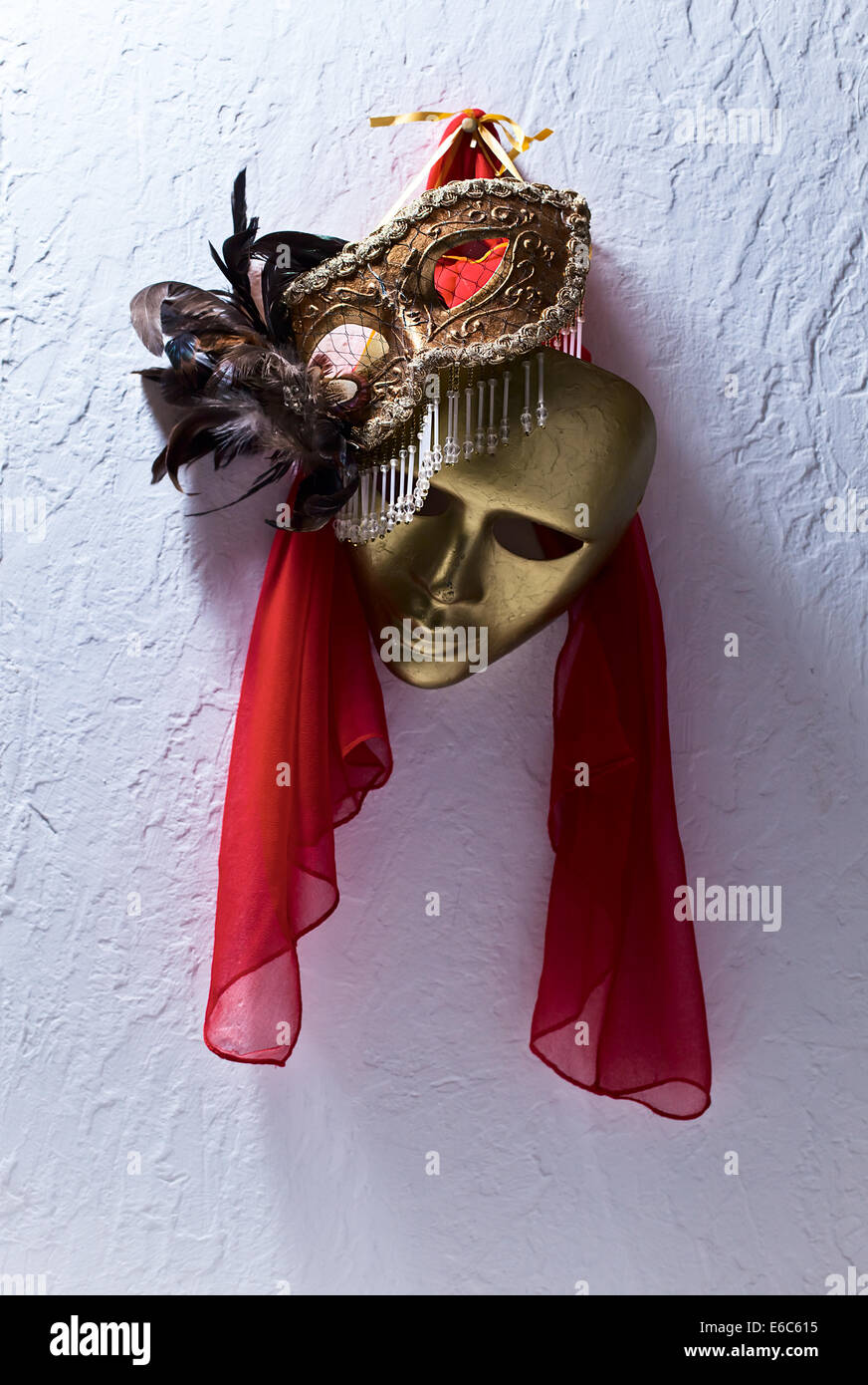 Old gold venetian masks on hi-res stock photography and images - Alamy