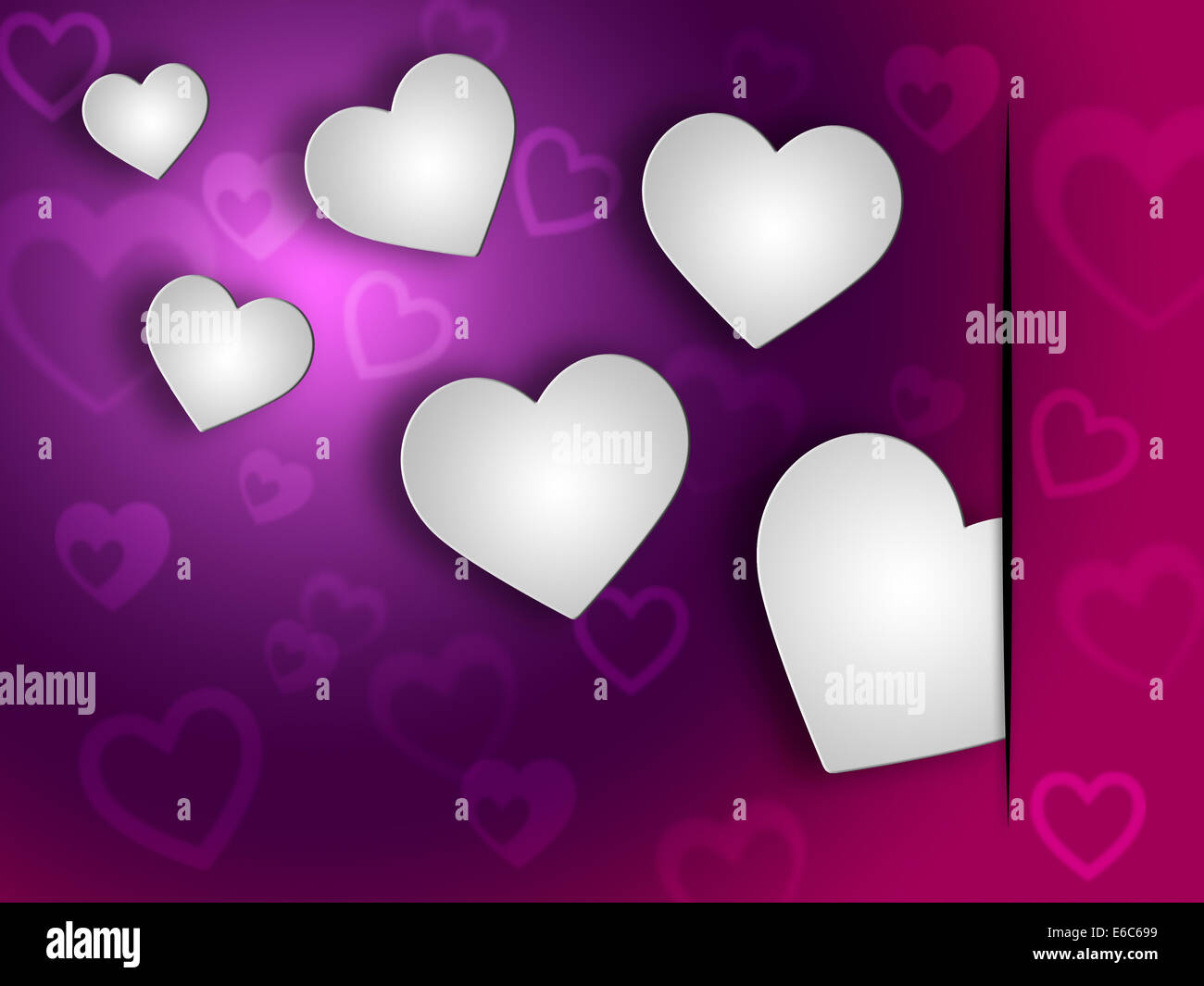 Hearts Background Indicating Valentines Day And Love Stock Photo - Alamy
