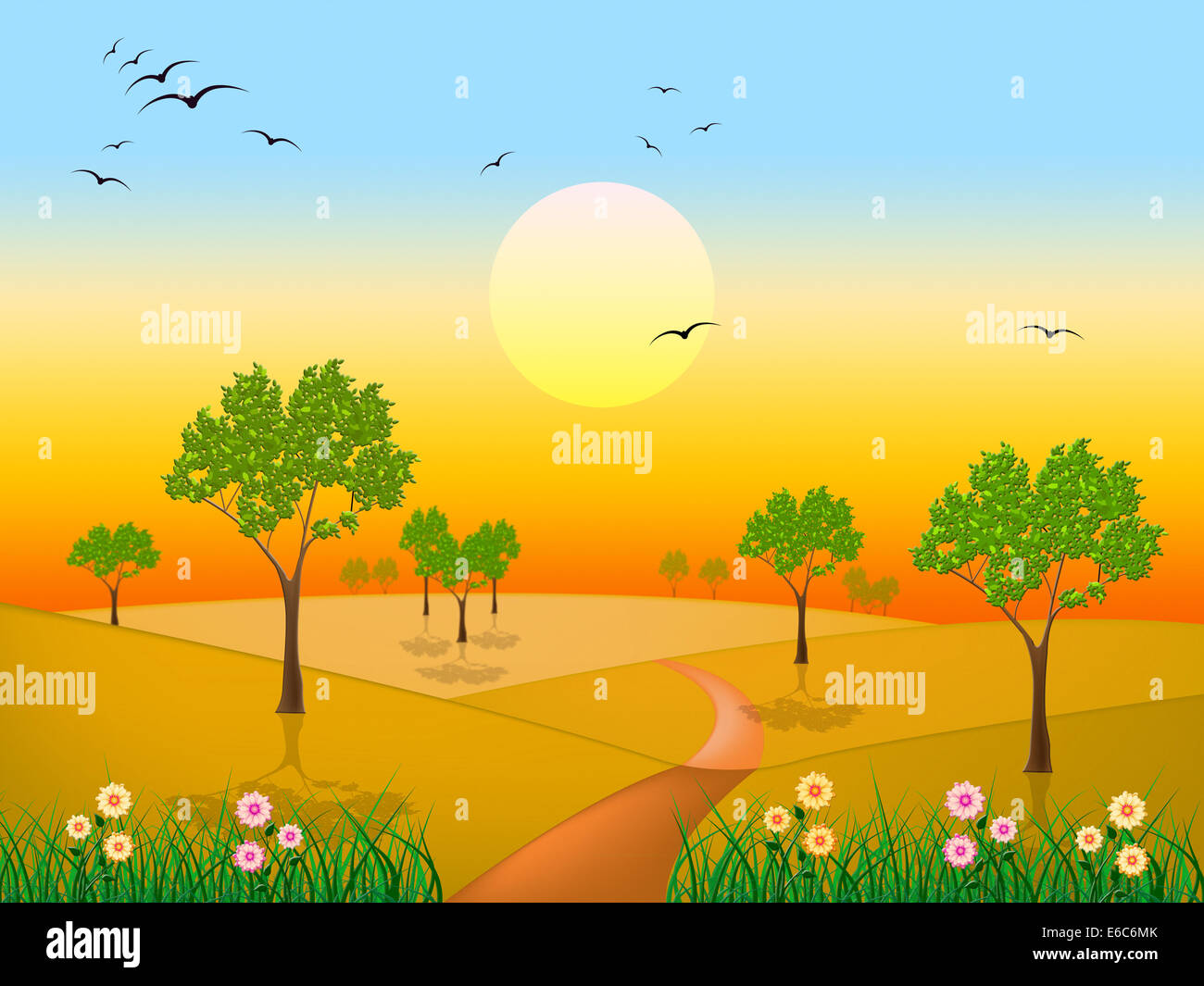 Sun Grass Meaning Meadows Outdoor And Picturesque Stock Photo Alamy