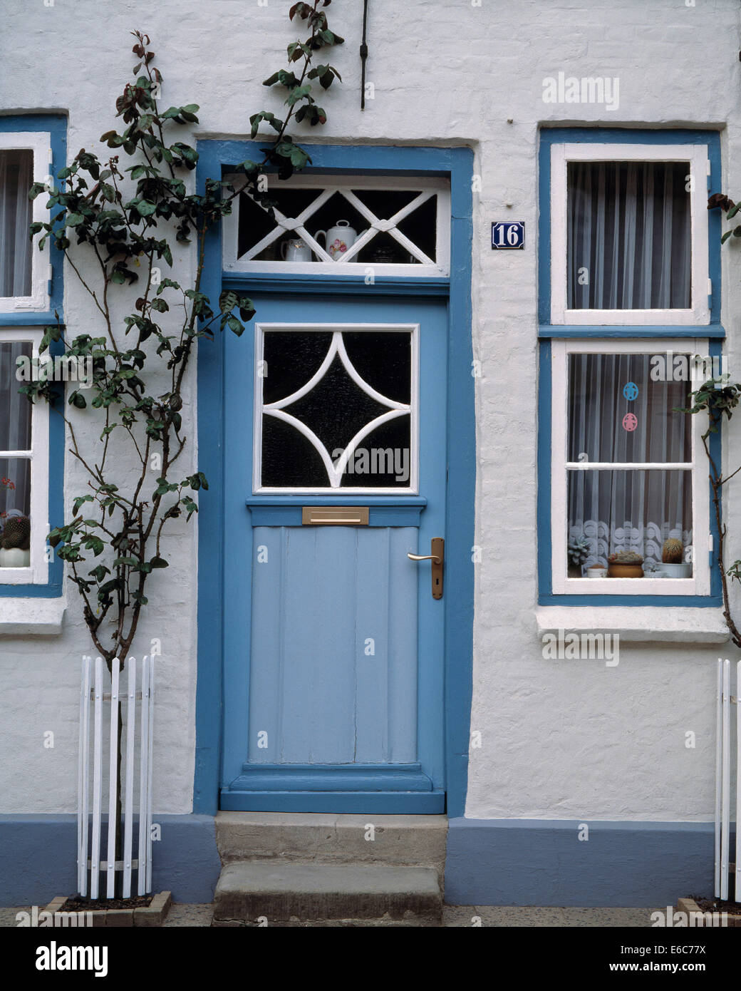 D-Friedrichstadt, Eider, Treene, Schleswig-Holstein, residential building, front door Stock Photo