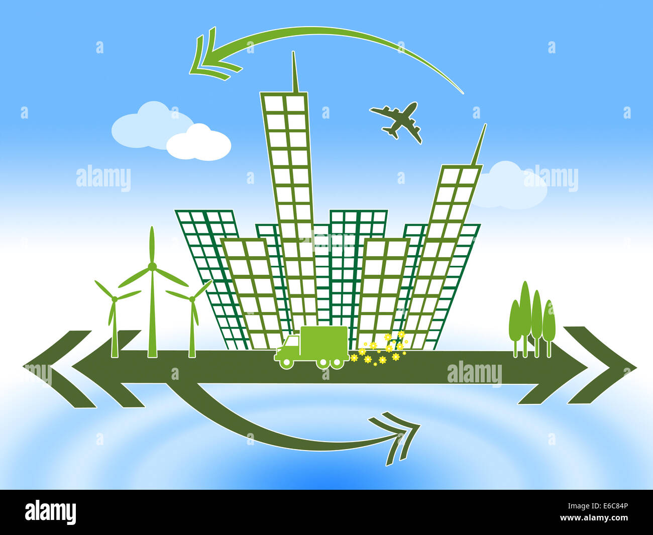 Office Buildings Meaning Corporate Skyscraper And Company Stock Photo