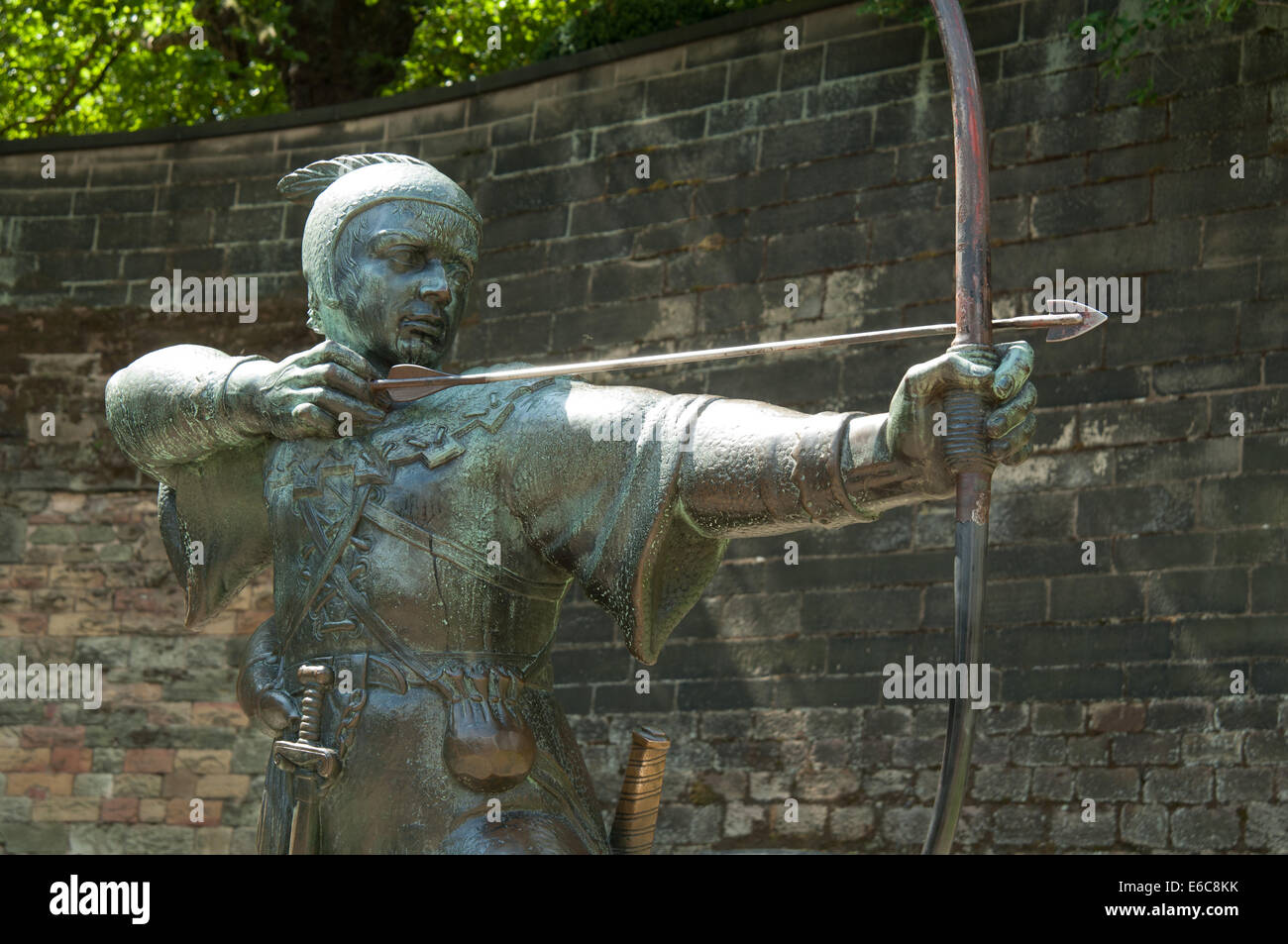 Robin Hood Statue, Nottingham, England. Stock Photo