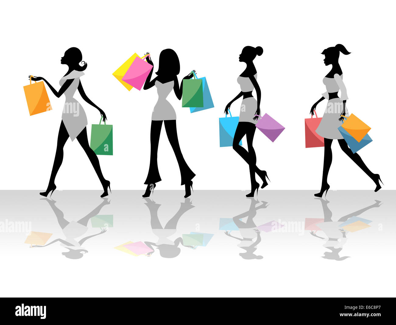 Shopping Women Meaning Commercial Activity And Store Stock Photo Alamy