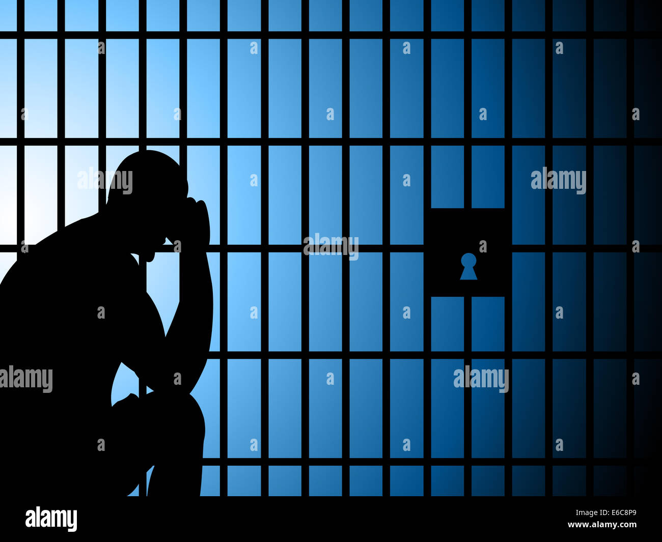 Copyspace Jail Meaning Send To Prison And Take Into Custody Stock Photo 