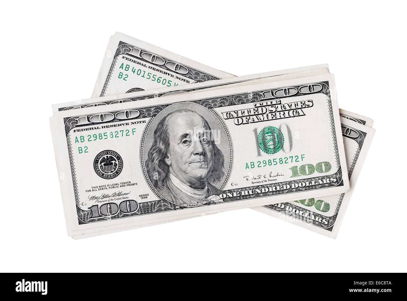 Dollar banknote isolated on white background Stock Photo