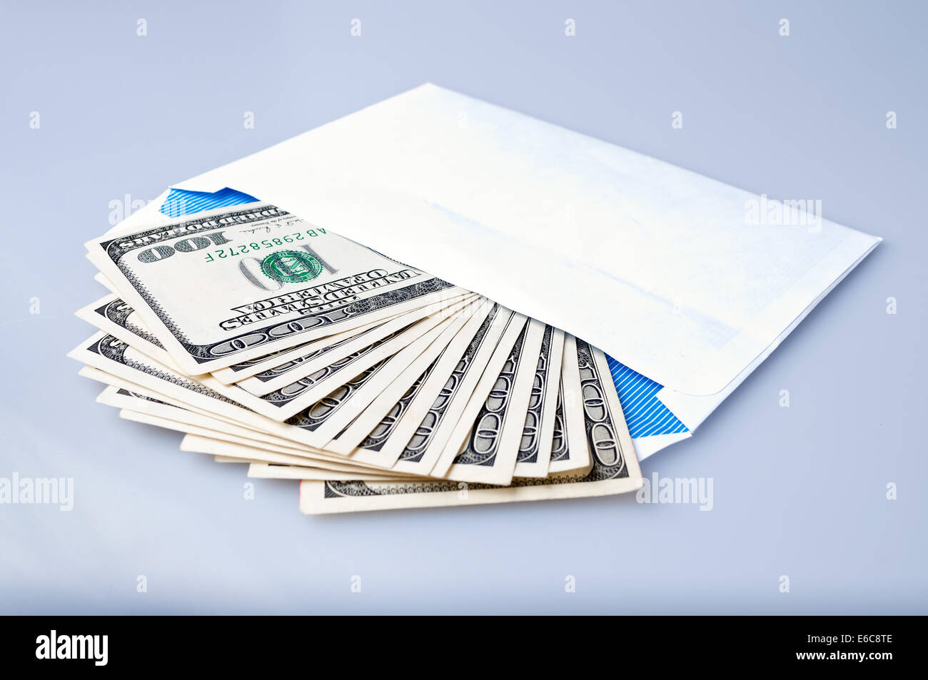 Dollars banknote in the envelope - corruption concept Stock Photo