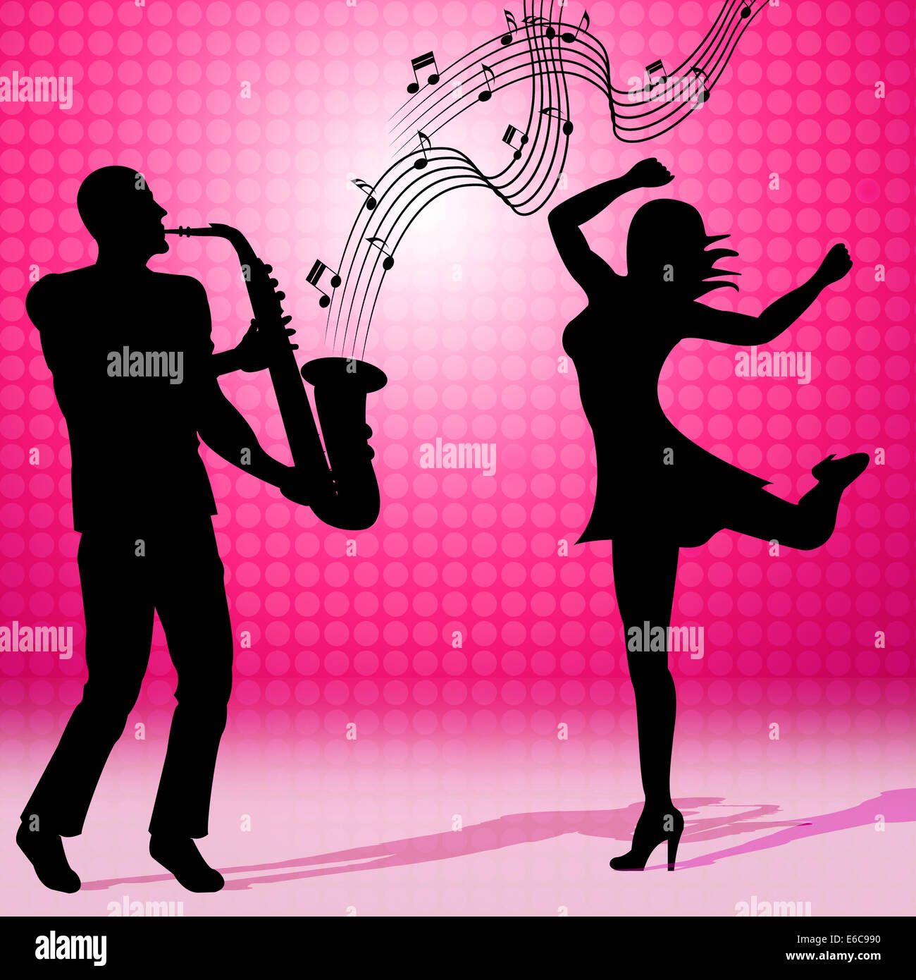 Saxophone Dancing Meaning Sound Track And Musical Stock Photo - Alamy