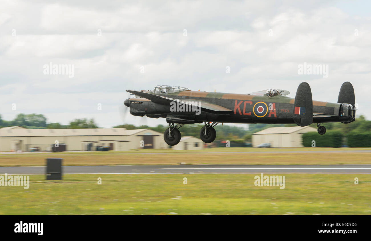 Royal International Air Tattoo 2014 Avro Lancaster of the Battle of Britain Memorial Flight Stock Photo