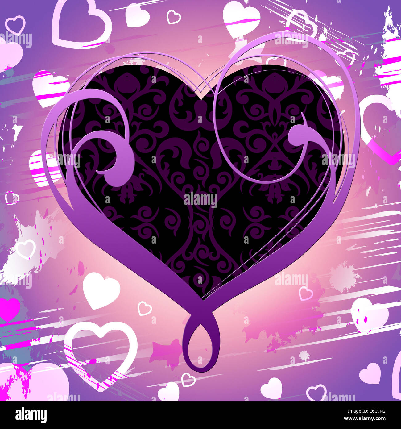 Heart Background Indicating Valentine Day And Template Stock Photo - Alamy