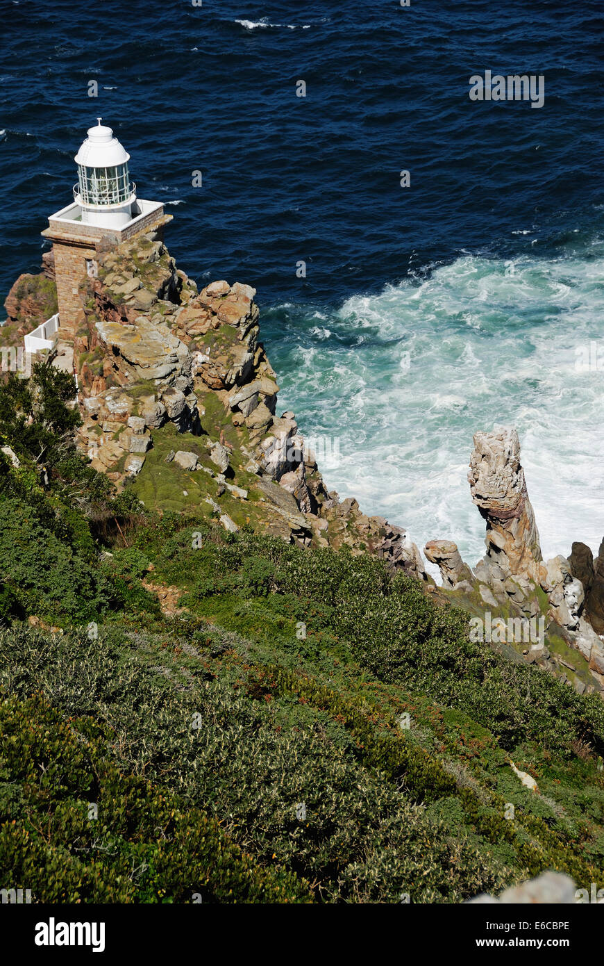 Lighthouse at Cape of Good Hope, Western Cape Province, South Africa Stock Photo