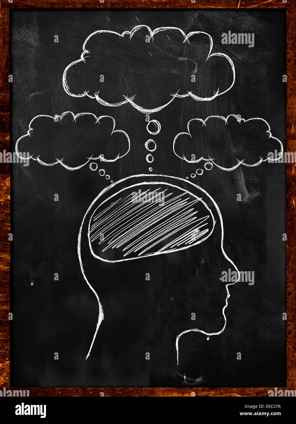 People's Minds blackboard Sketch Drawing Art Stock Photo