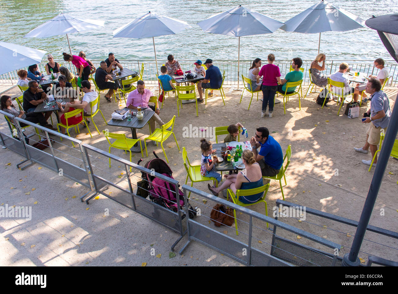 Paris, France, Tourists enjoying Public Events, "Paris Plages", Urban