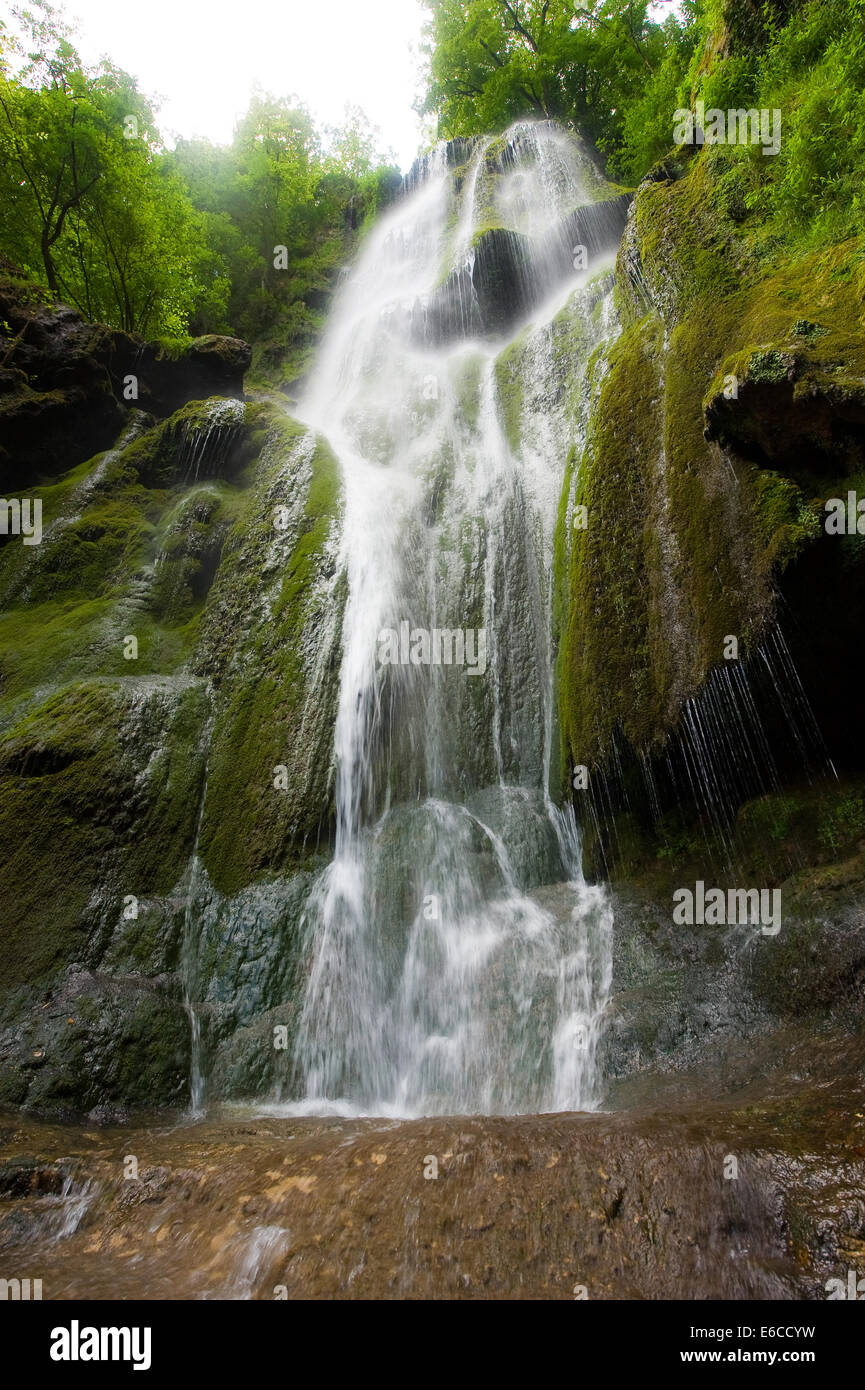 The waterfall called Cascade near the small village of Autoire in the district Dordogne in France Stock Photo