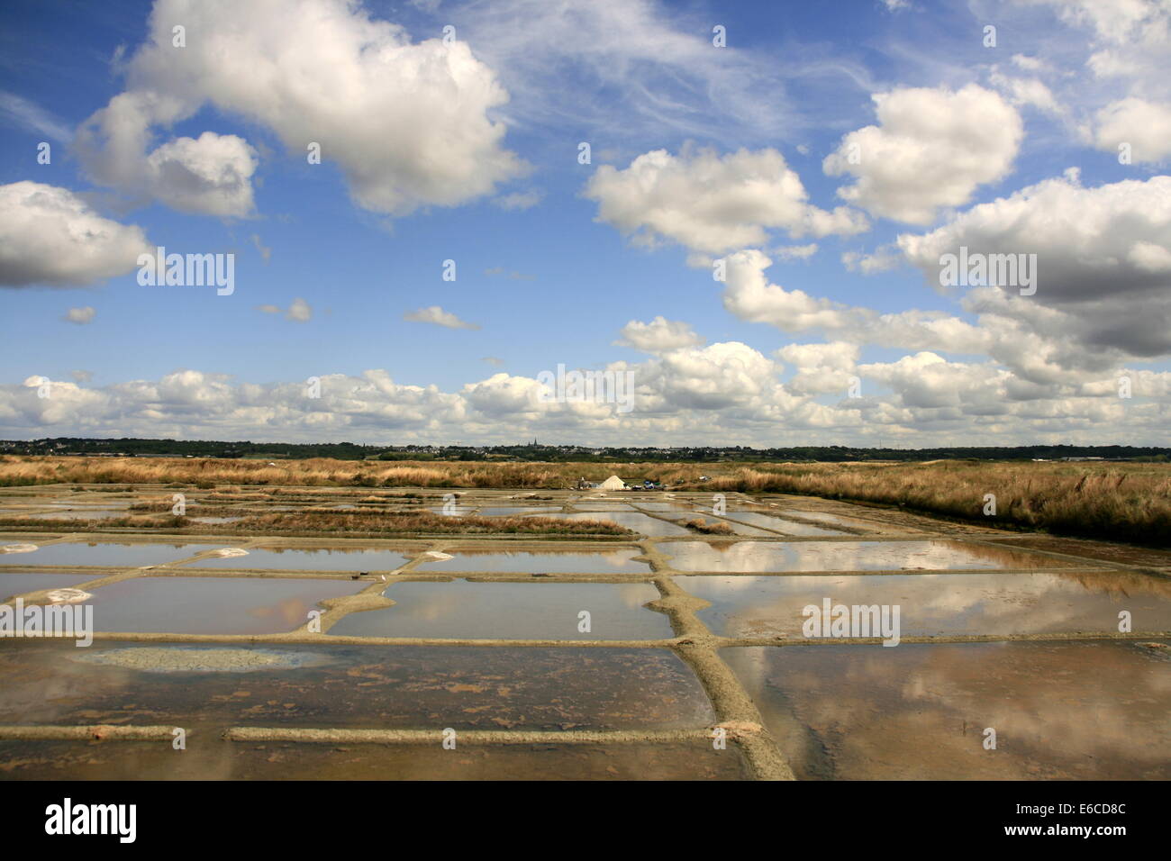 Salt pans near La Baule, (Loire Atlantique) Brittany, France Stock Photo